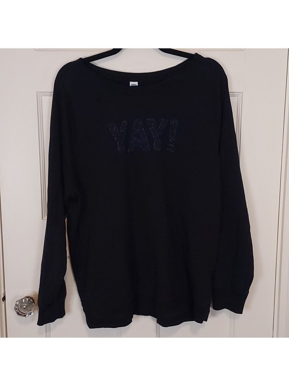 Old Navy Black Yay! Sweatshirt